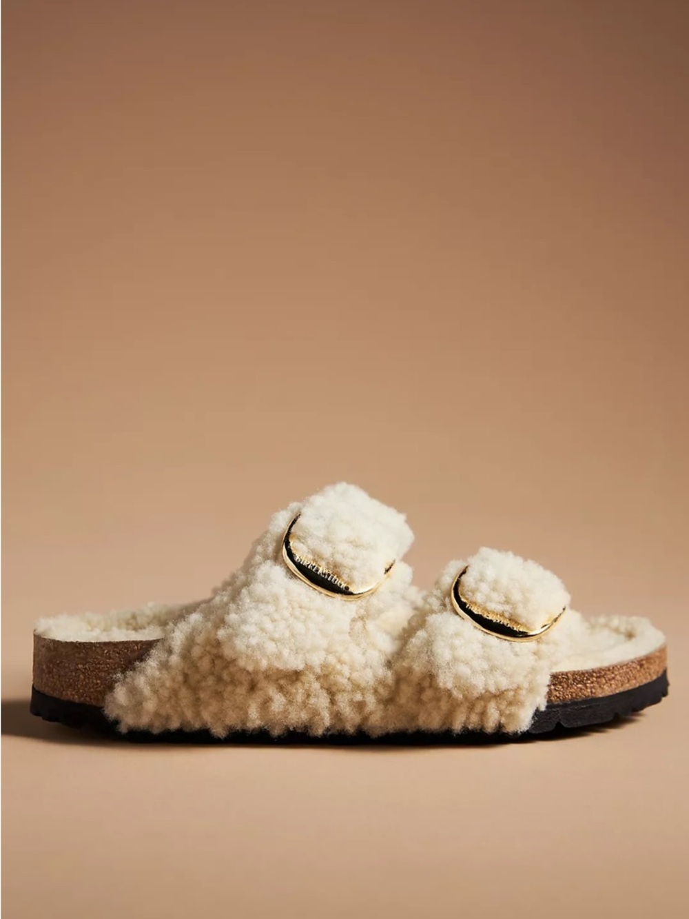NWT Birkenstock Arizona Big Buckle Teddy Sandals Size 39